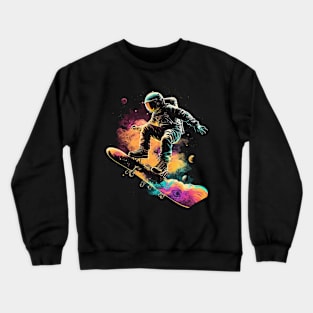 skater astroanut Crewneck Sweatshirt